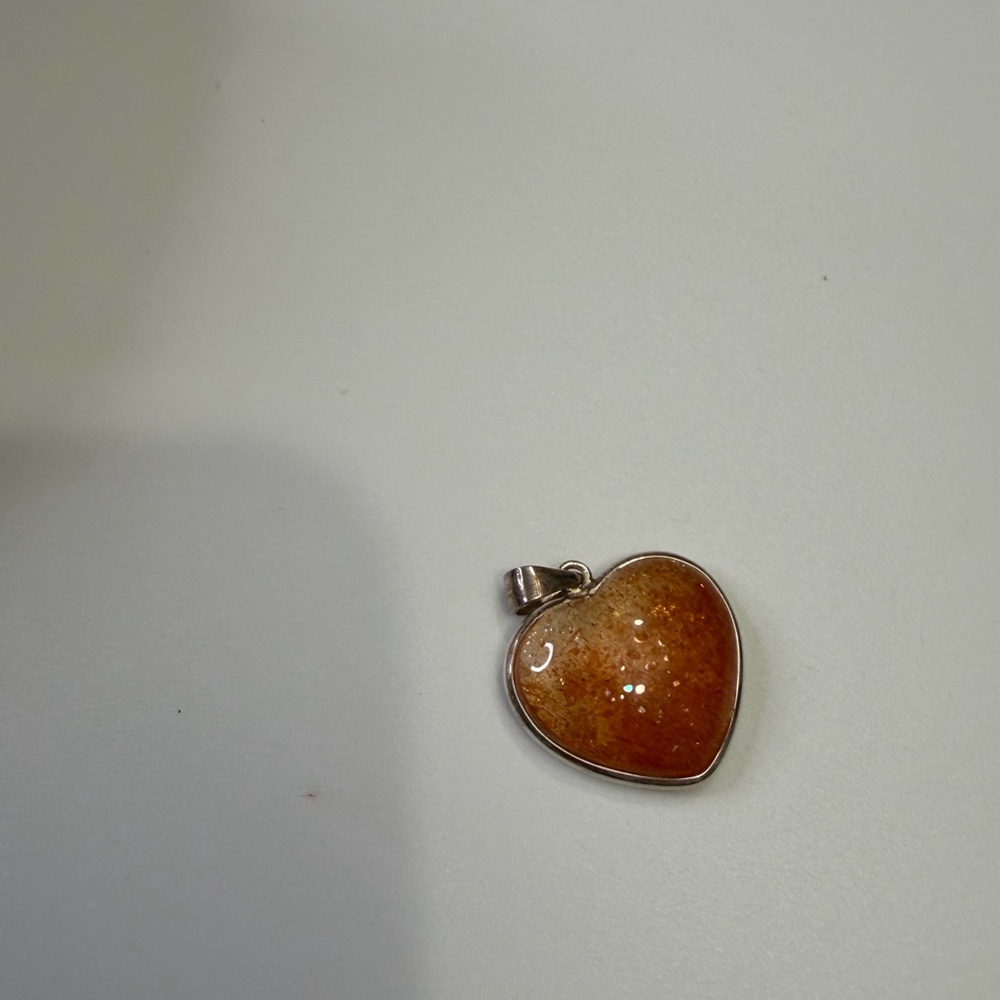 Heart-Shaped Orange Pendant